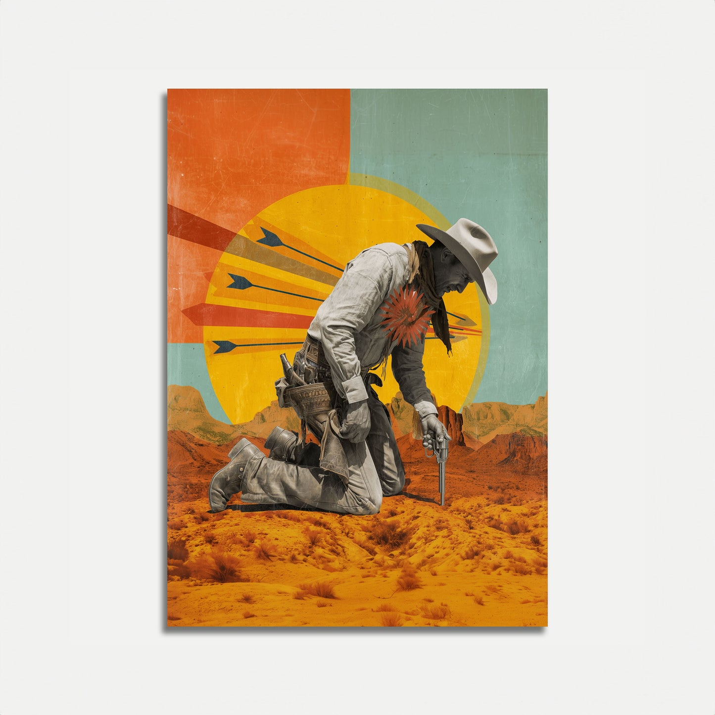 Woestijn Cowboy Confrontatie Poster