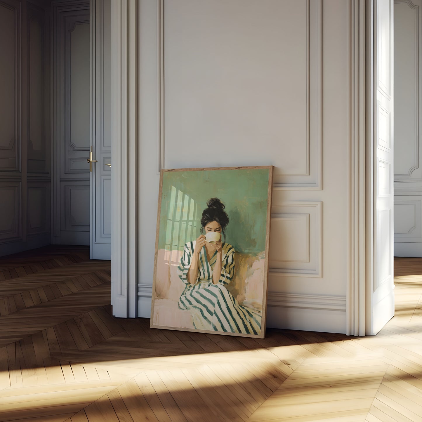 Peaceful Morning Coffee Moment Poster