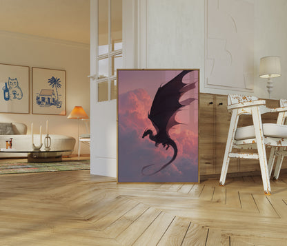Dark Dragon Twilight Flight Poster