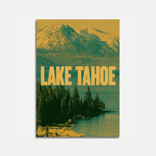 Plakat: Bjerglandskab ved Lake Tahoe