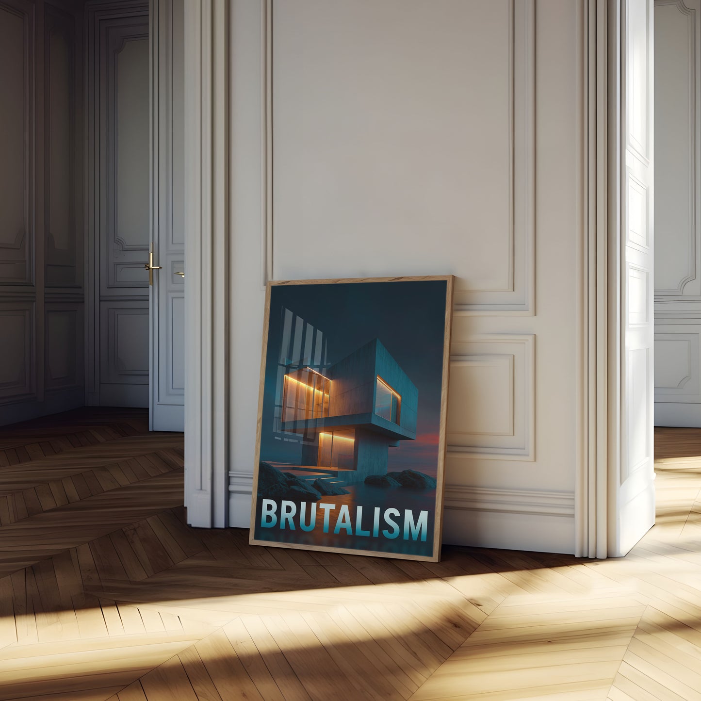 Moderne Brutalistisk Arkitektur Plakat