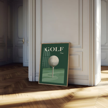 Affiche Vintage Temps de Golf