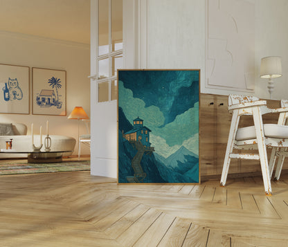 Luminous Mountain Retreat Poster