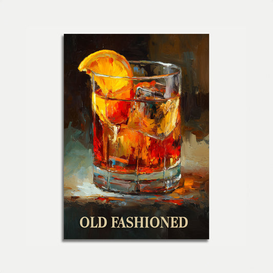 Classic Old Fashioned Cocktail Poster