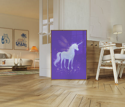 Poster Fantasia Unicorno Stellare