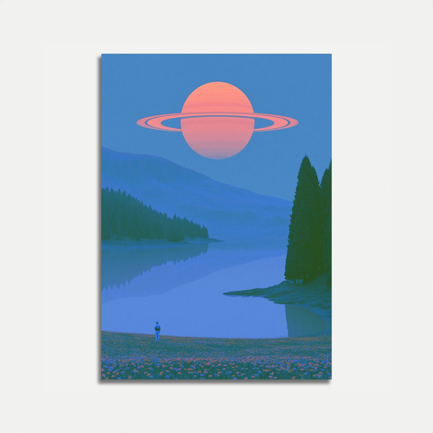 Plakat: Saturn nad Jeziorem Dzikich Kwiatów