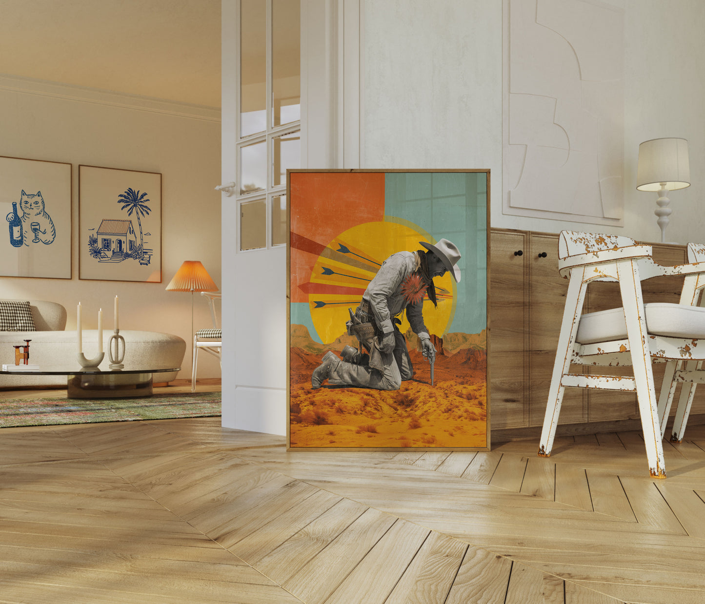 Woestijn Cowboy Confrontatie Poster