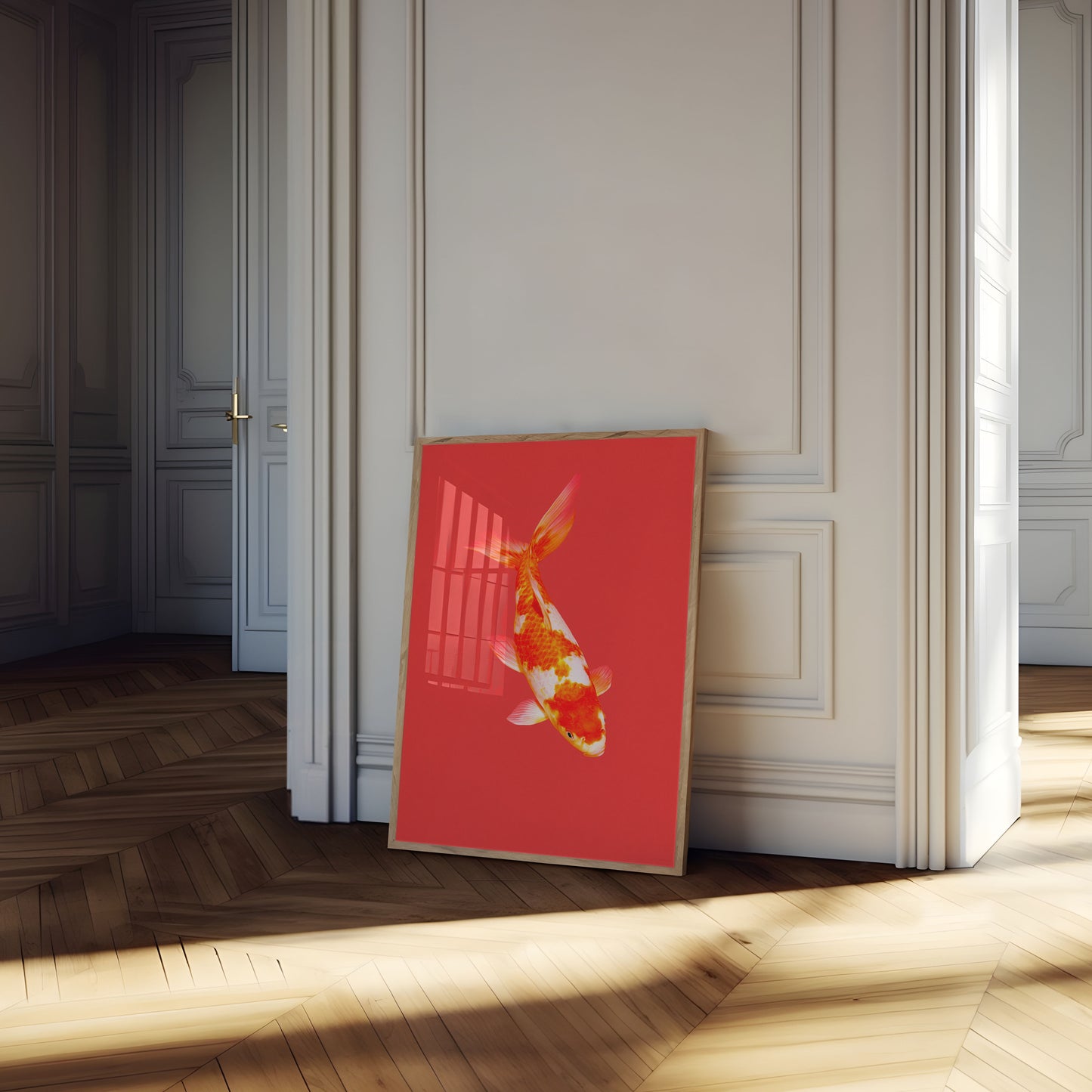 Poster Pesce Koi Rosso e Oro
