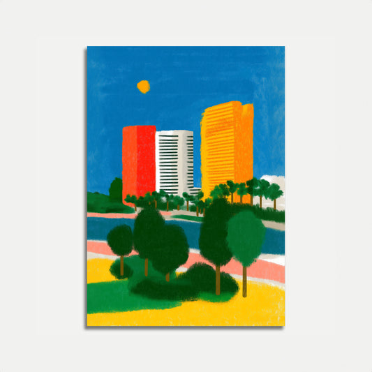 Modern Urban Cityscape Poster