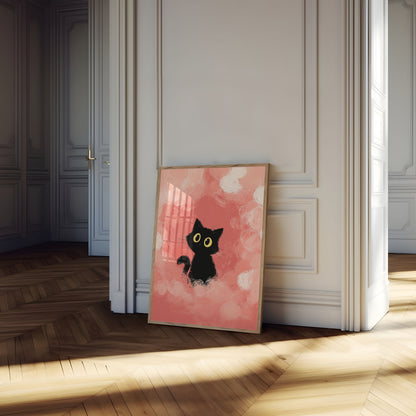 Affiche Chat Noir aux Yeux Dorés