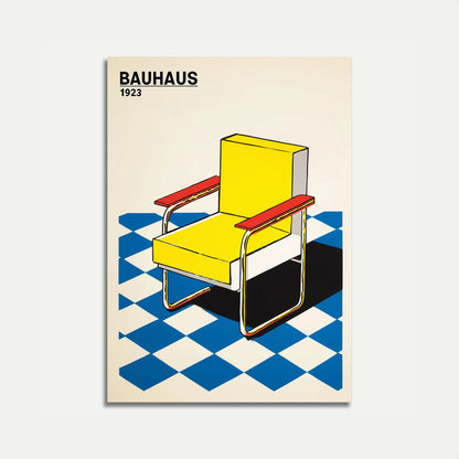 Bauhaus Geometric Chair Poster