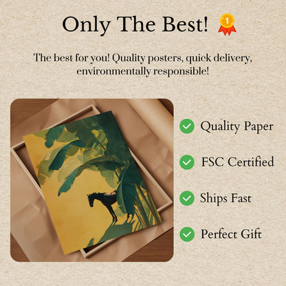 Hest i tropisk paradis plakat