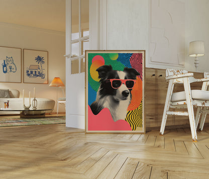 Cool Dog Sunglasses Poster