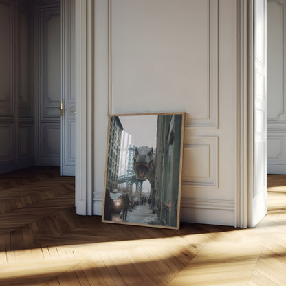 Urban Dinosaur Manhattan Bridge Poster