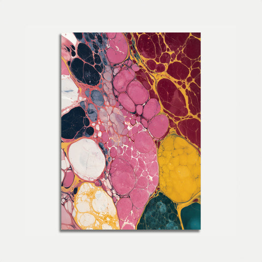 Abstrakt væskekunst boble plakat