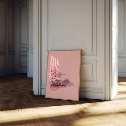 Pink Japanese Mountain Blossom Poster
