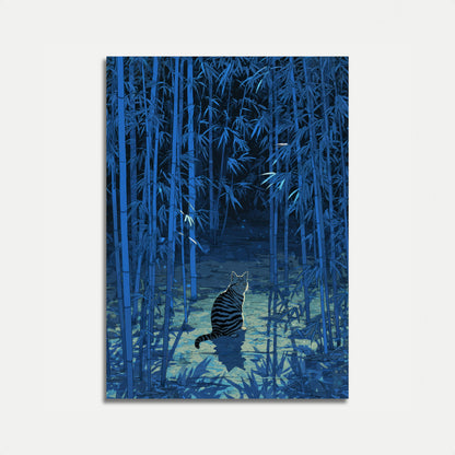 Striped Cat in Bamboo Forest Poster