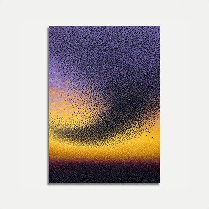 Starling Murmuration Sunset Poster