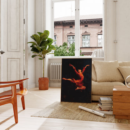Danseres in Rood Bewegingsposter