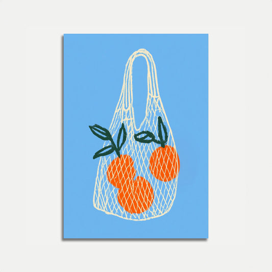 Oranges in Mesh Bag Poster