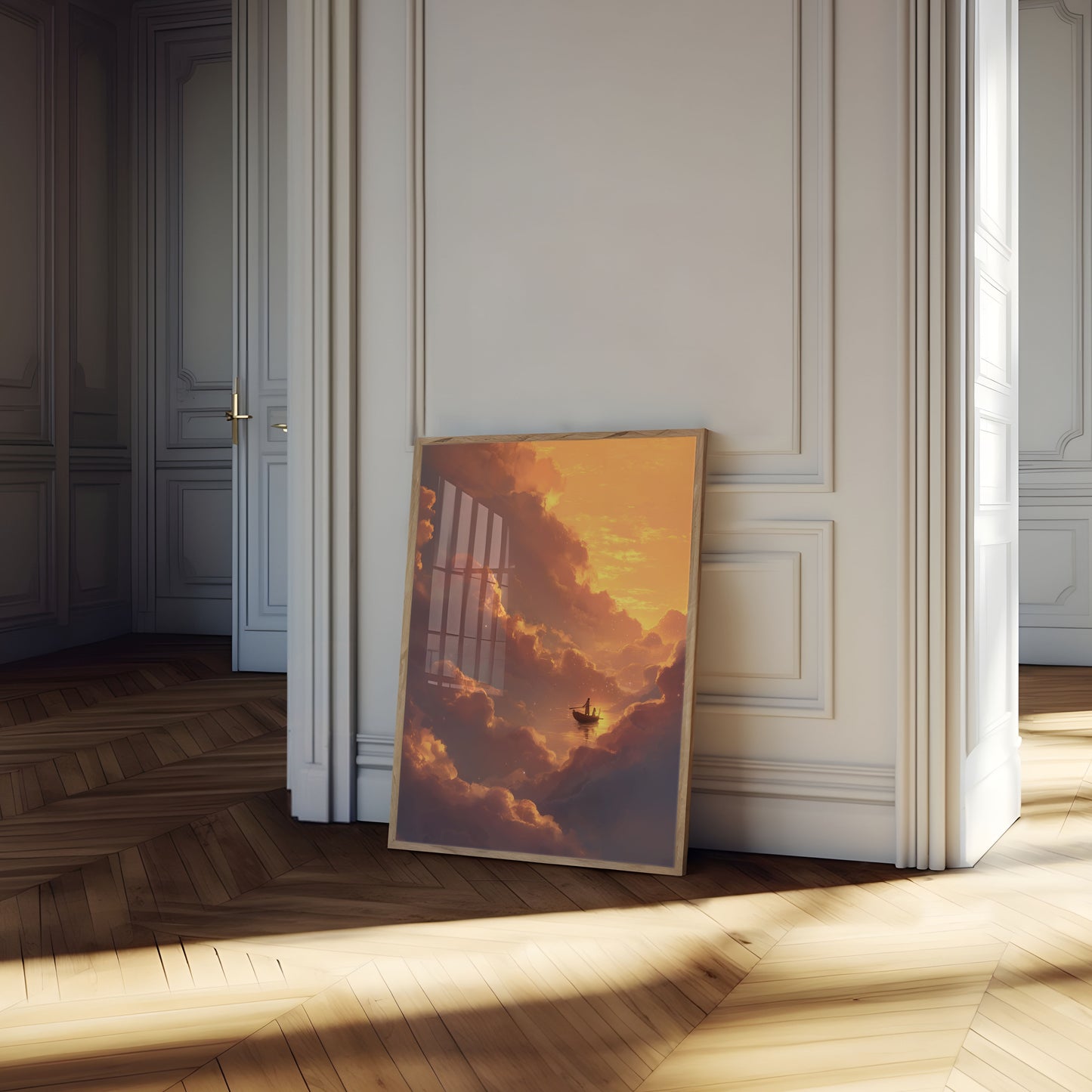 Sunset Cloud Journey Poster