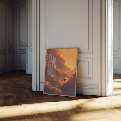 Sunset Cloud Journey Poster