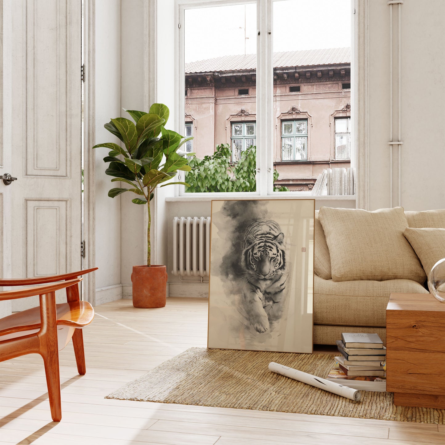 Mystic Tiger Watercolor Poster