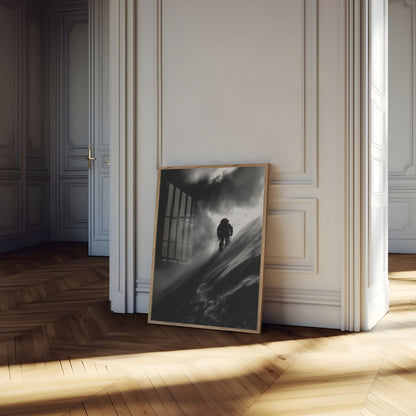 Mountaineering Storm Ascent Poster