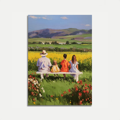 Countryside Family Meadow Poster