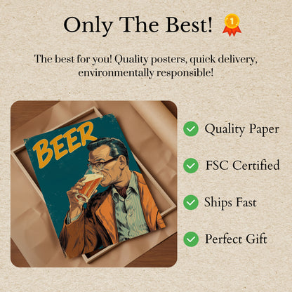Vintage Beer Lover Poster