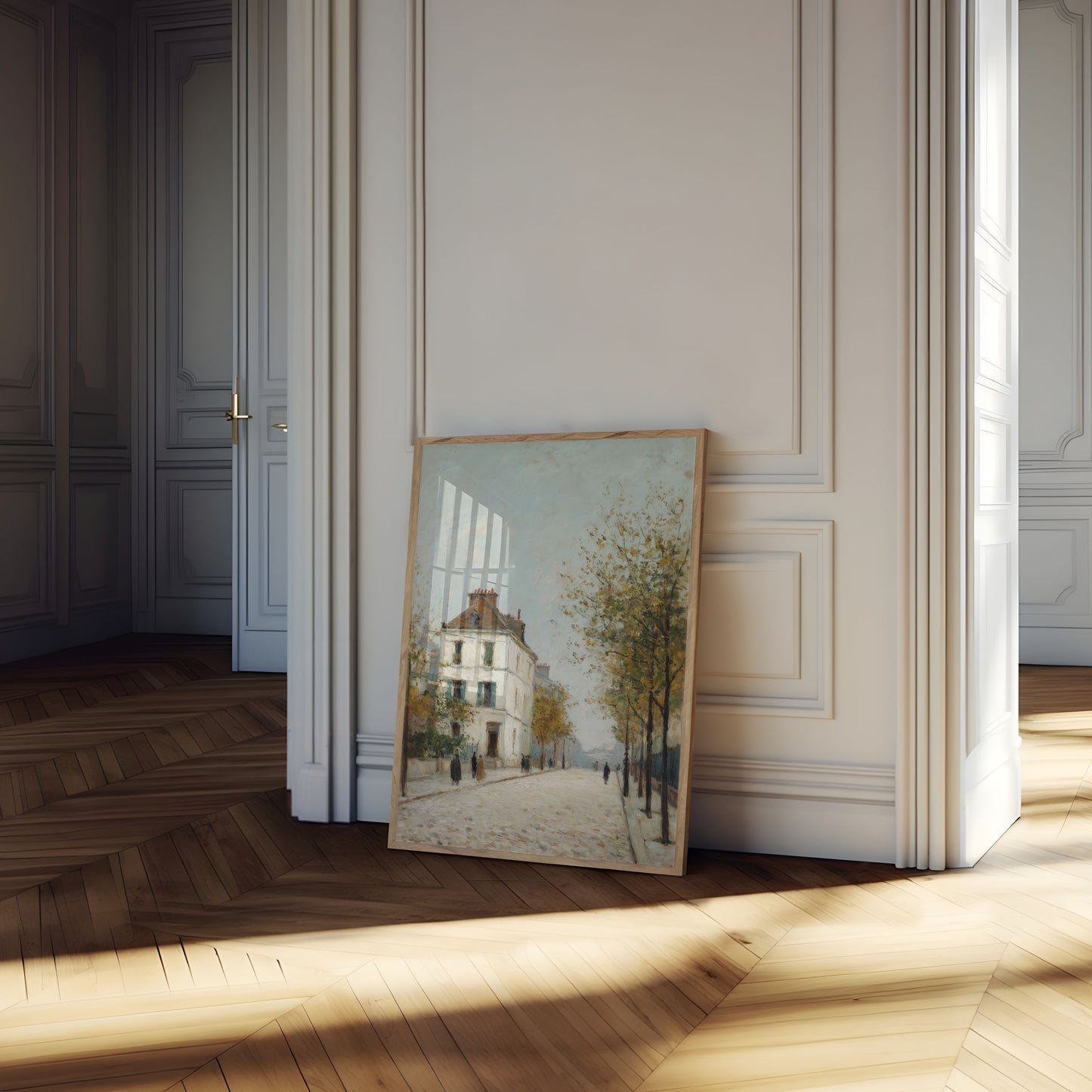 Parisian Autumn Street Poster