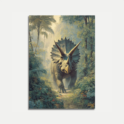 Ancient Forest Triceratops Poster