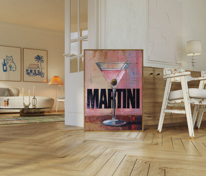 Classic Martini Cocktail Poster