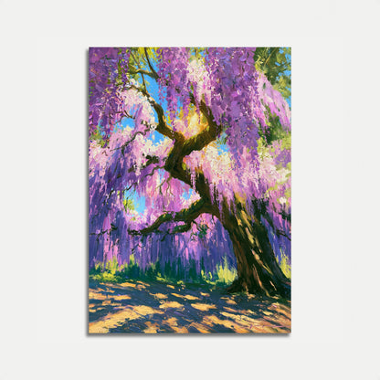 Poster Albero Glicine Fiorito