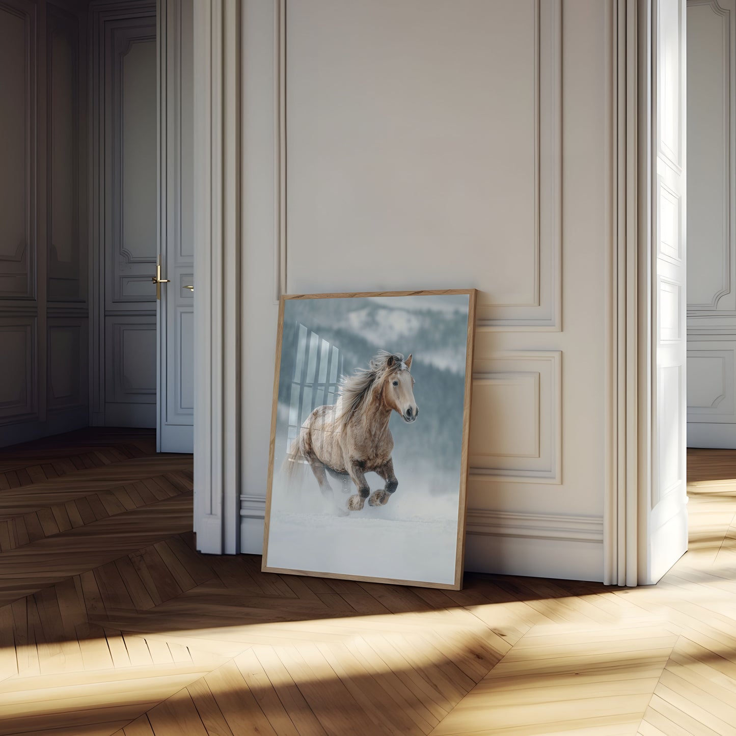 Poster Cavallo Invernale Maestoso