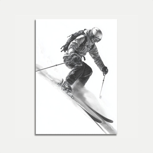 Dynamische Ski-Aktions-Poster