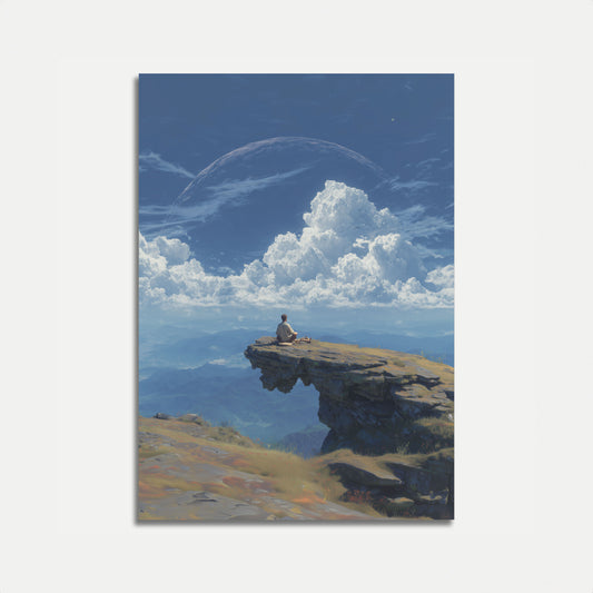 Contemplação no Pôster do Pico de Nuvem