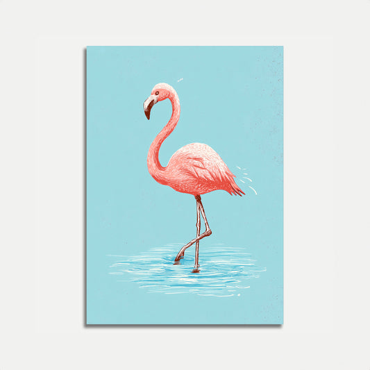 Elegante Flamingo Staande Poster