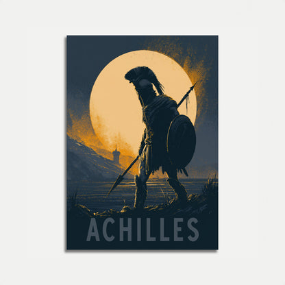 Achilles Warrior by the Sea Poster