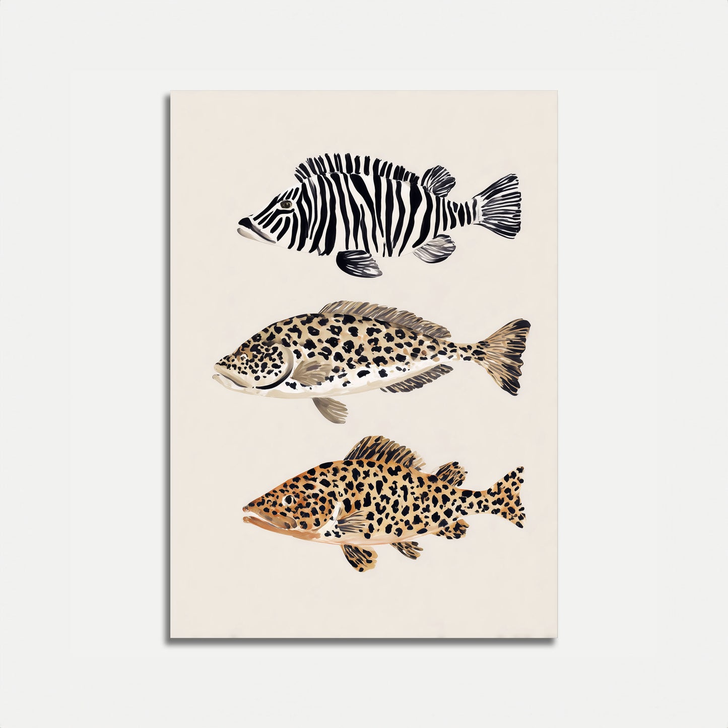 Exotic Fish Pattern Poster