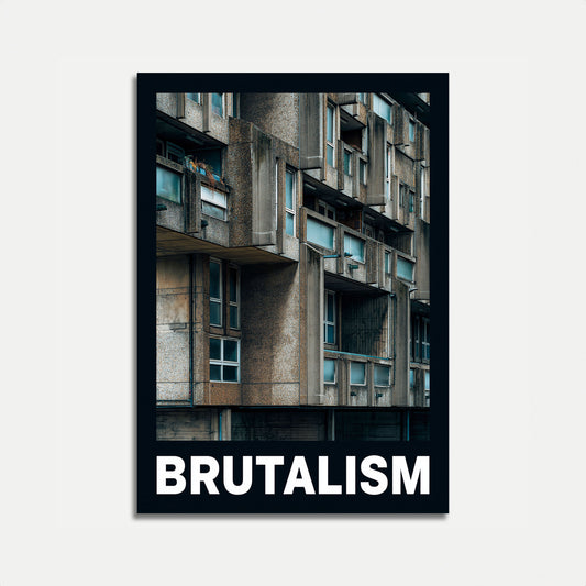 Brutalist Architecture Urban Poster