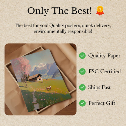 Alpine Spring Mountain Tranquility Poster