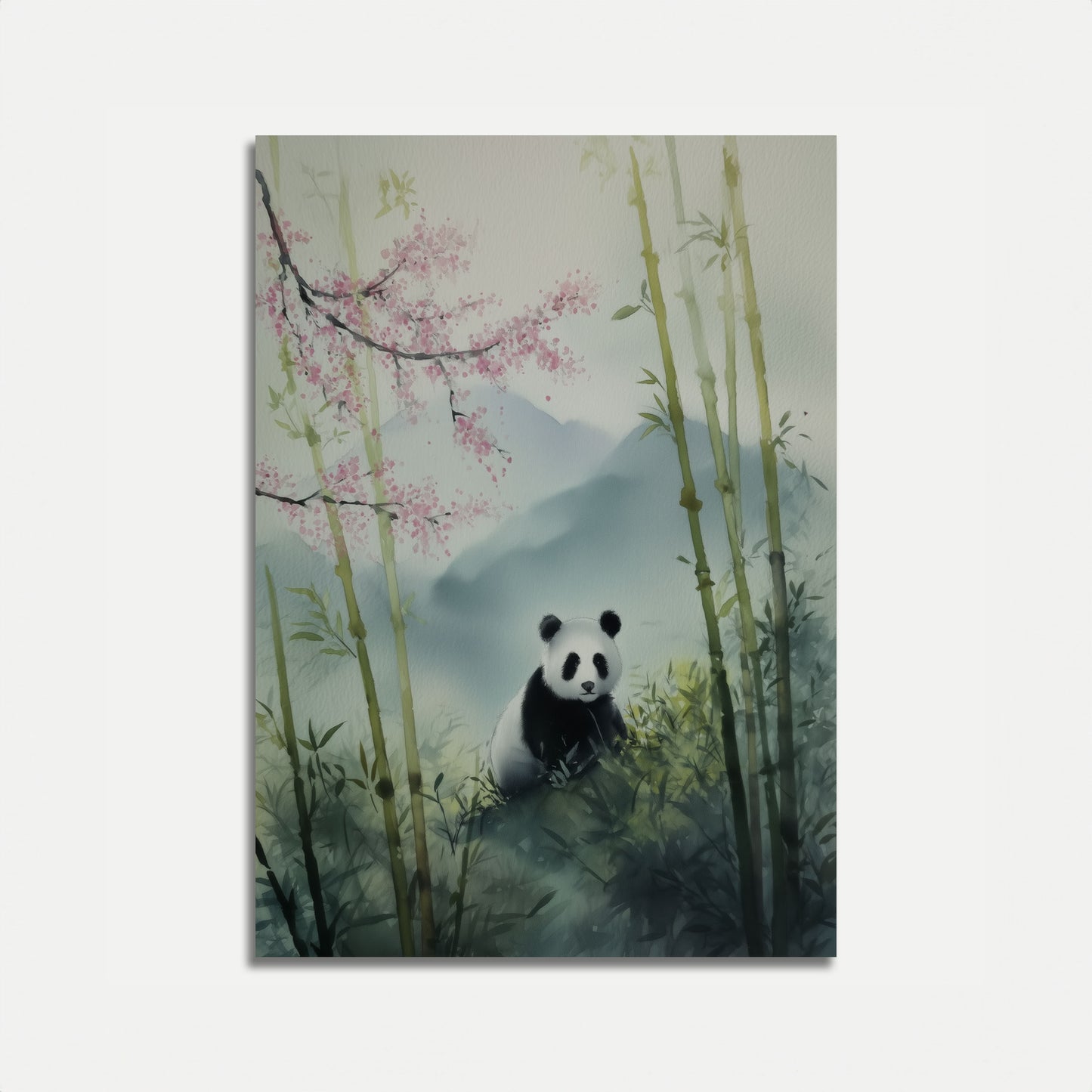 Serene Panda Bamboo Forest Poster