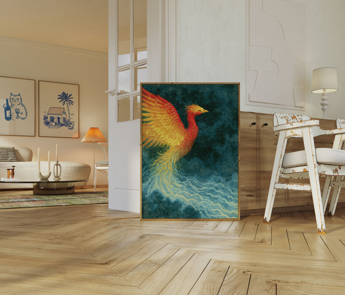 Phoenix steigt aus Flammen Poster