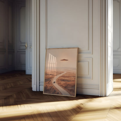 Alien Encounter Desert Road Poster