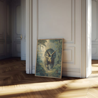 Ancient Forest Triceratops Poster