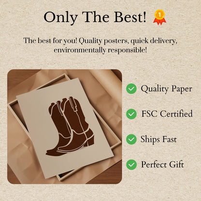 Classic Cowboy Boots Poster