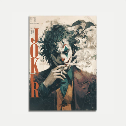 Smoking Joker Dark Art Poster