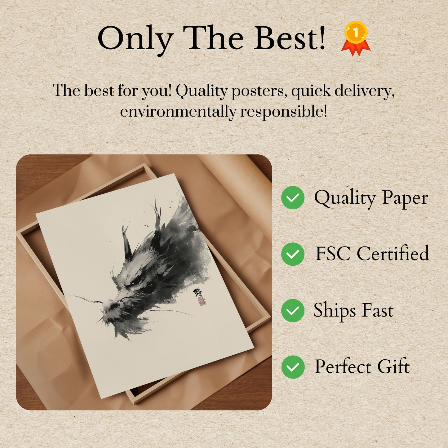 Mystic Dragon Spirit Poster