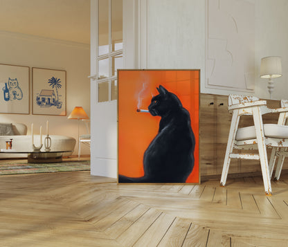 Cool Cat Smoking Poster